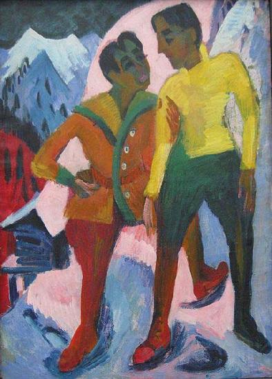 Ernst Ludwig Kirchner Two Brothers, Norge oil painting art